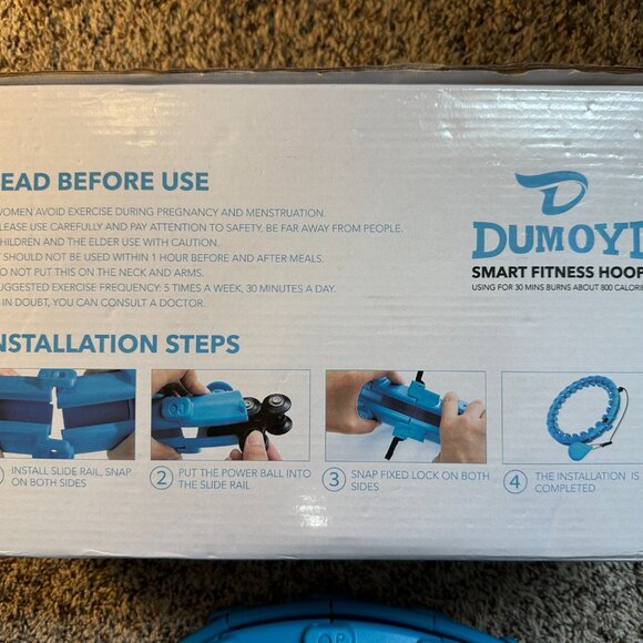 Dumoyi Smart Fitness Hoop - Blue - Lightly Used, Original Packaging - Picture 7 of 10